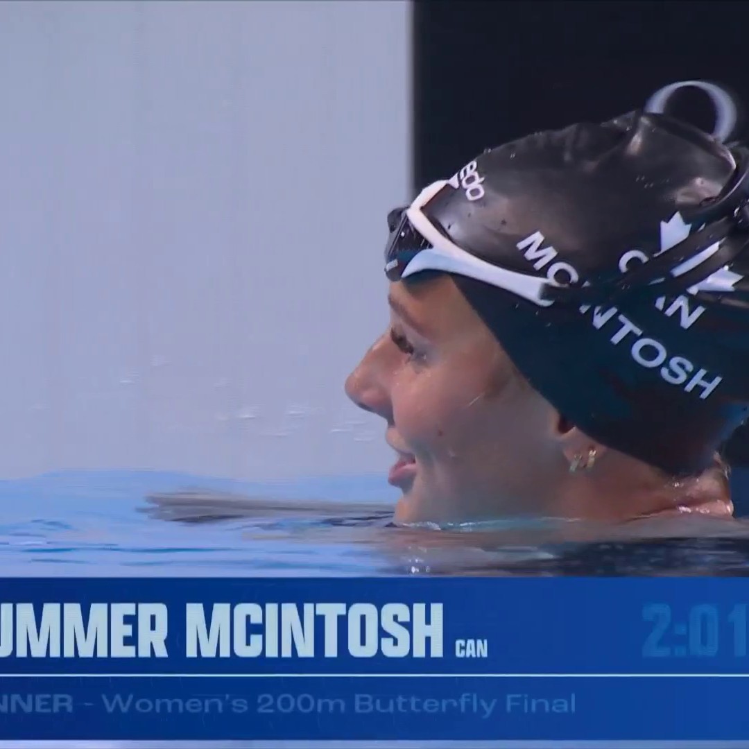 3 races, 3 GOLDS for Summer McIntosh after a win in the 200m butterfly. 📺: Peacock | #AQUASingapore25