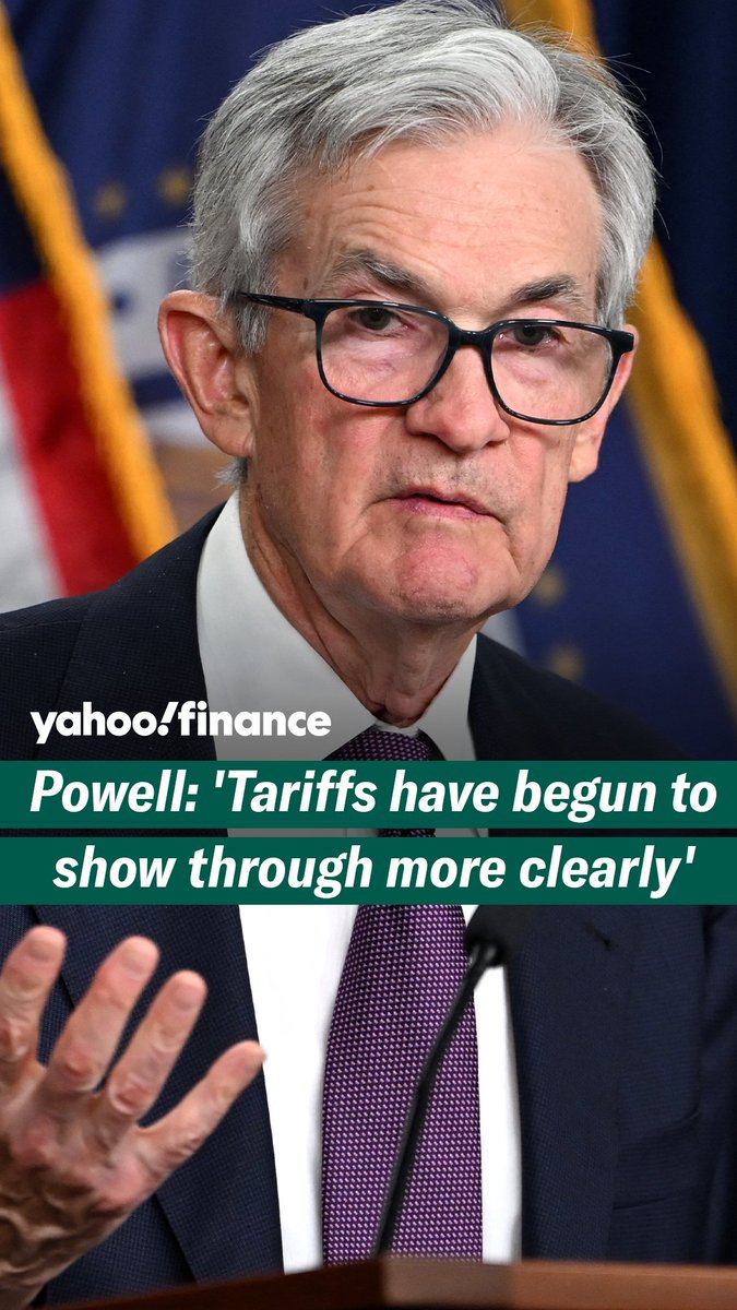 "Higher tariffs have begun to show through more clearly to prices of some goods, but their overall effects on economic activity and inflation remain to be seen," Fed Chair Powell said at the conclusion of the central bank's two-day policy meeting on Wednesday.