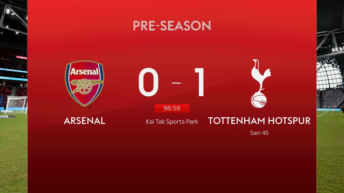 Spurs have beaten Arsenal 1-0 in a pre-season friendly in Hong Kong after a goal from Pape Matar Sarr on the stroke of half-time ⚪