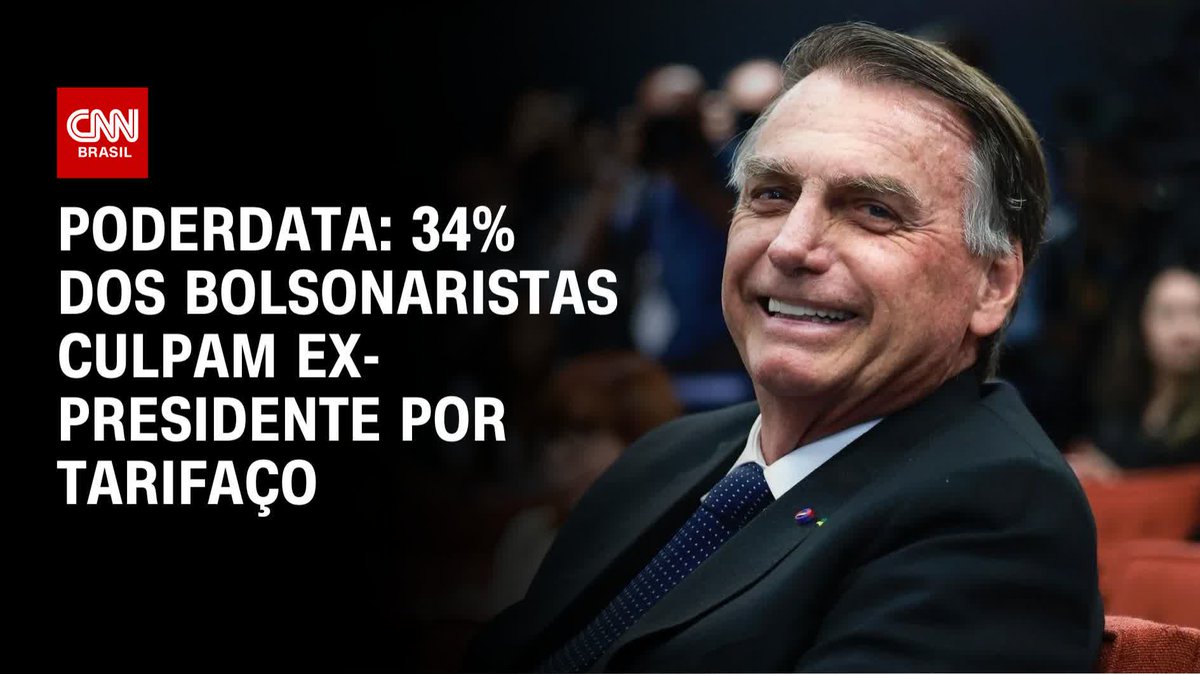 34% dos bolsonaristas culpam ex-presidente por tarifaço; assista #LiveCNBrasil