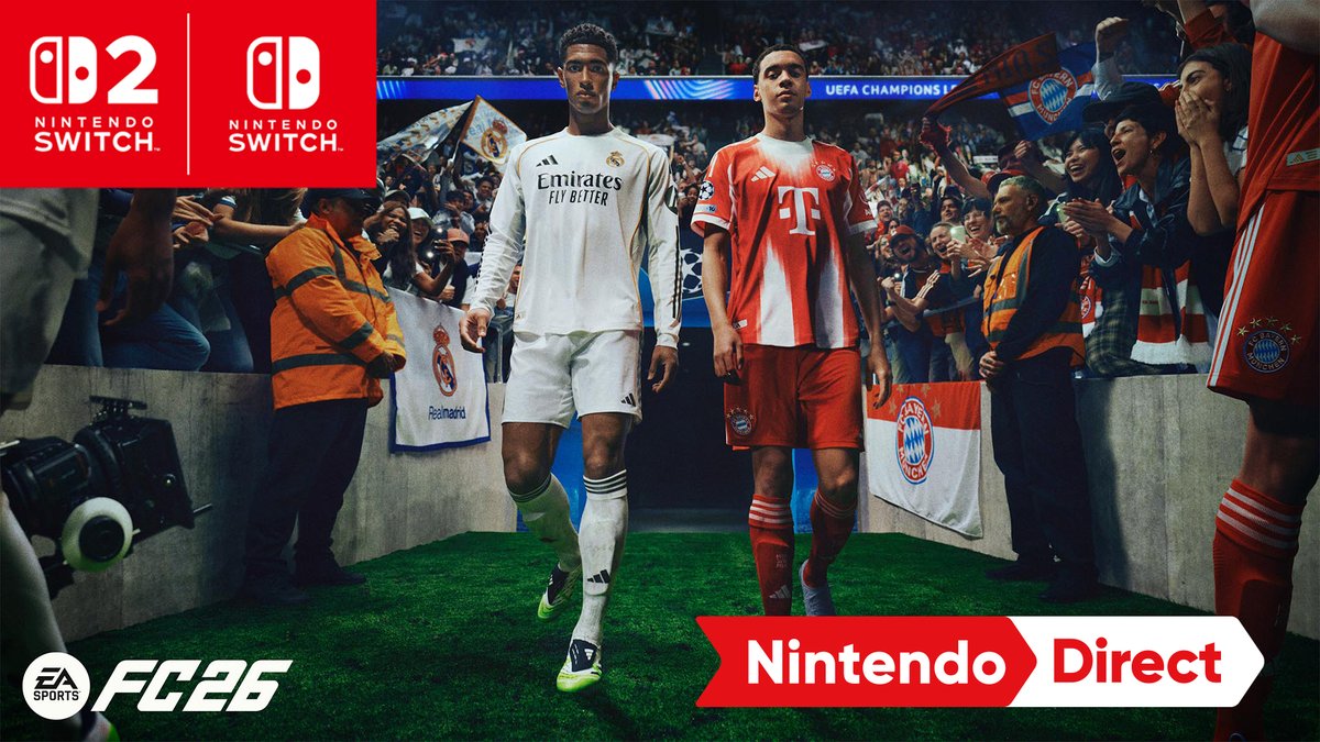 The Club is Yours in EA SPORTS FC 26. Play your way with the overhauled gameplay experience powered by community feedback. Hit the pitch when it comes to #NintendoSwitch2 on Sept 26 #NintendoDirect ⚽Pre-order now: