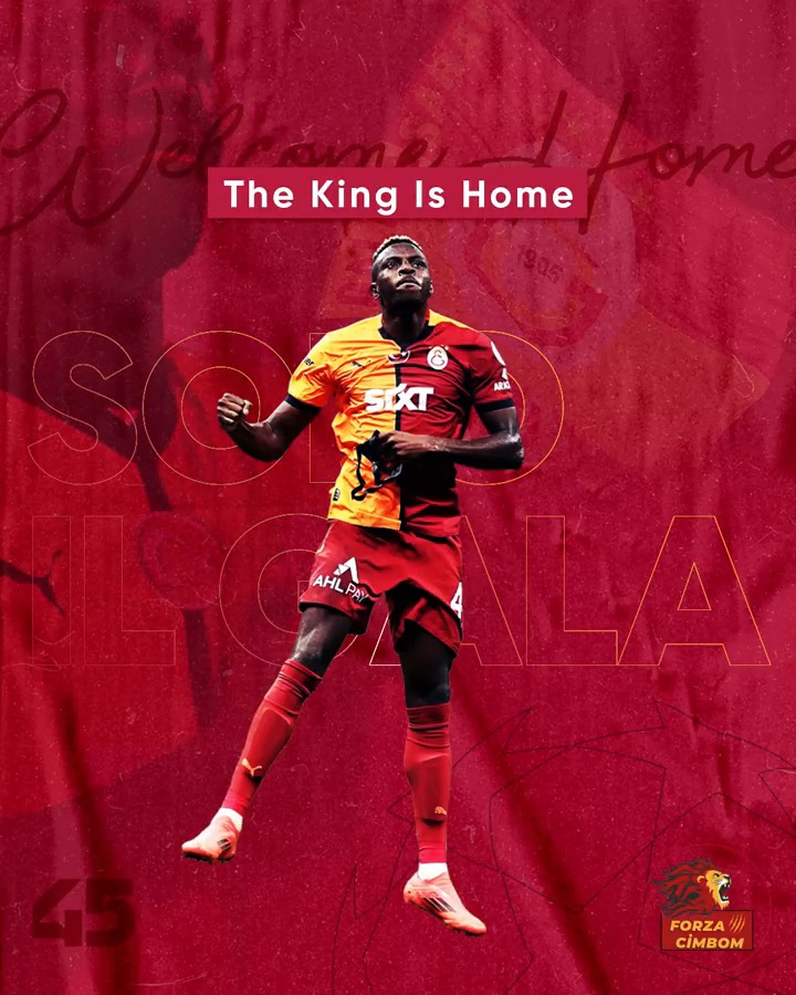 Galatasaray, Victor Osimhen'i bonservisiyle birlikte kadrosuna kattı!