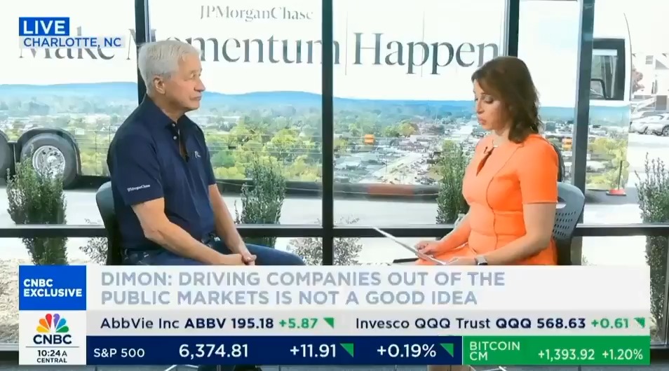 NEW: 🔥 JPMorgan CEO Jamie Dimon claims on CNBC he's "a believer in stablecoin, a believer in blockchain"
