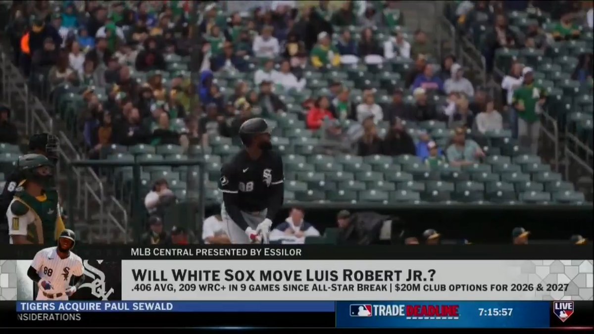 What are the chances Luis Robert Jr. is dealt today? Jon Morosi: "55%" Mark Feinsand: "I'm going to say over 55%."
