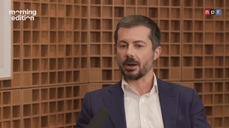 Buttigieg: Right now we have... -The Secretary of Defense accidentally texting military strike information to journalists -An HHS Secretary who doesn't believe in medicine, and now measles is on the rise -An Education Secretary who has spoken about the importance of A1, which means she doesn't understand that the acronym is AI -A DHS Secretary who sat on funding to Texas during the floods for at least 2 days for no good reason