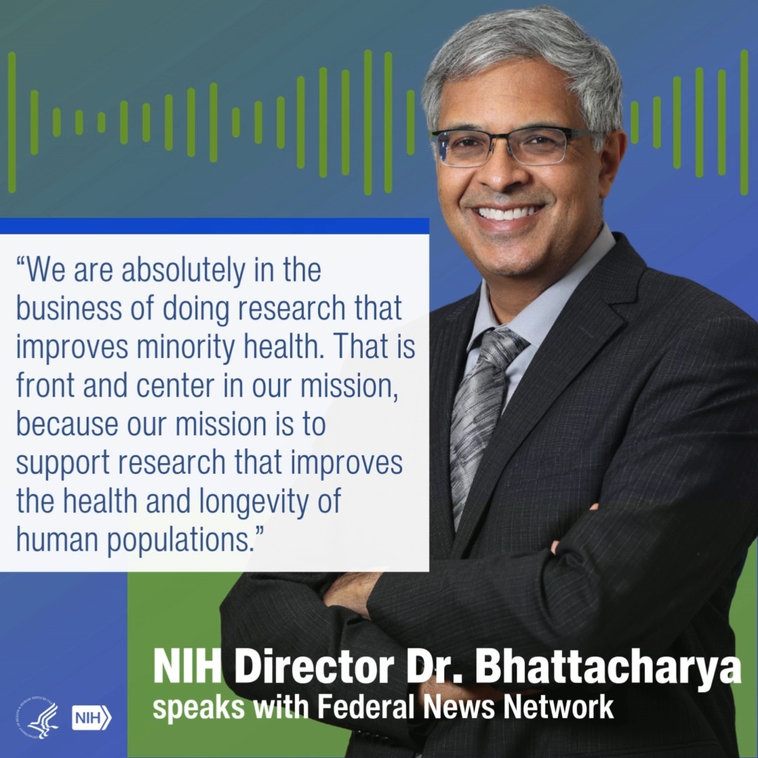 Had a great conversation with Federal Drive host Terry Gerton about NIH’s commitment to prioritizing research that will improve the health of all Americans. Check out the full interview ➡️
