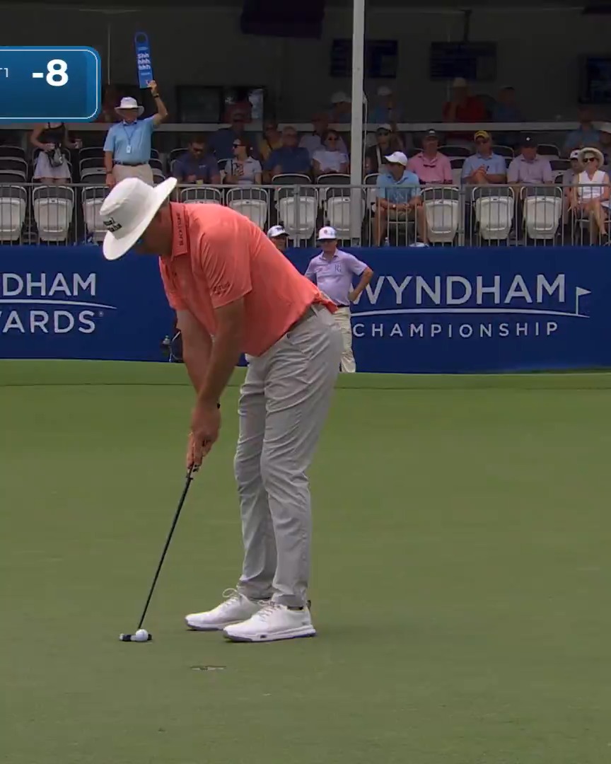 9-under 6️⃣1️⃣ from Joel Dahmen 👏 He holds the solo lead Wyndham Championship