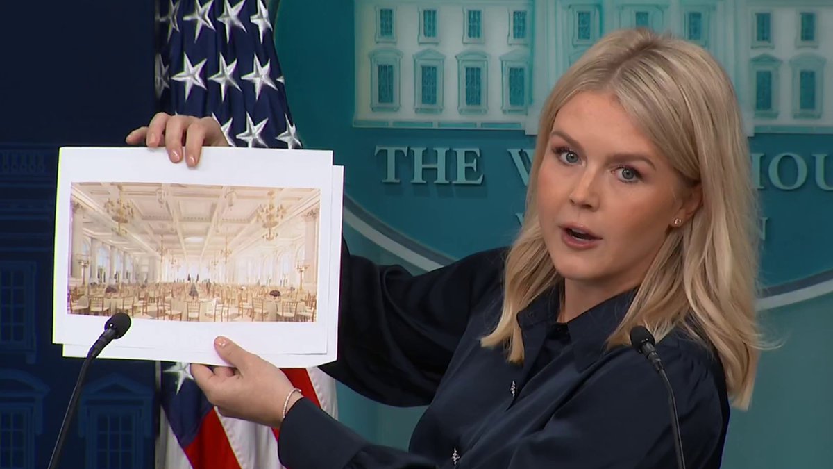 The White House will begin constructing a ballroom, White House press secretary Karoline Leavitt announced. "President Trump and other donors have generously committed to donating the funds necessary to build this approximately $200 million structure," she said.