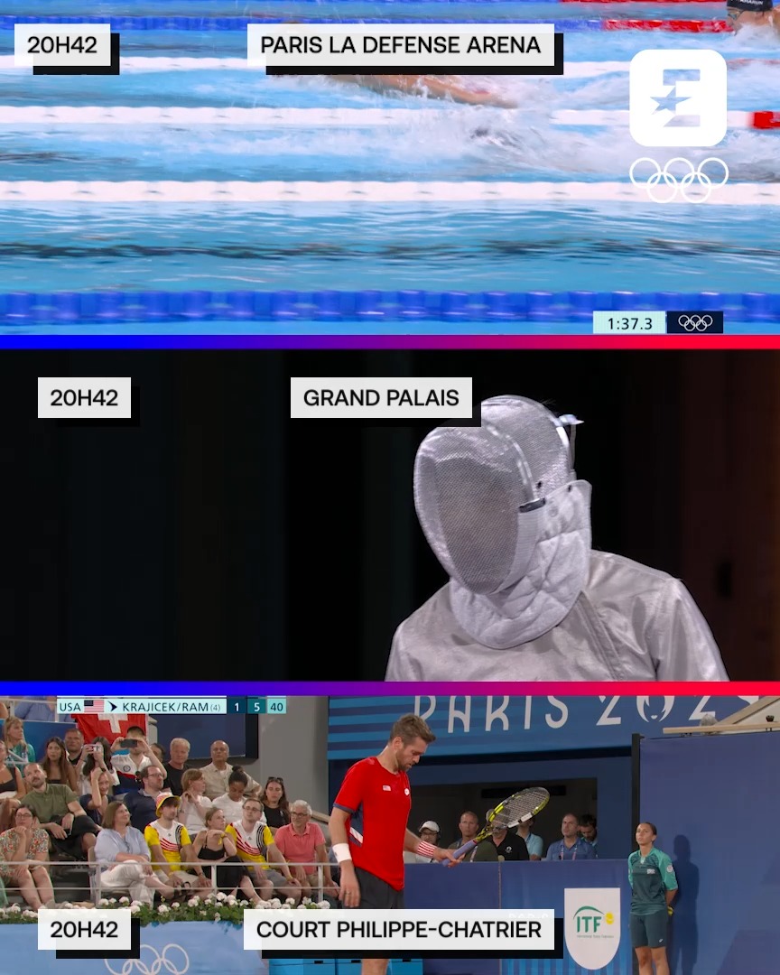 Quand tous les sites olympiques n'avaient d'yeux que pour Léon Marchand 👑 #Paris2024