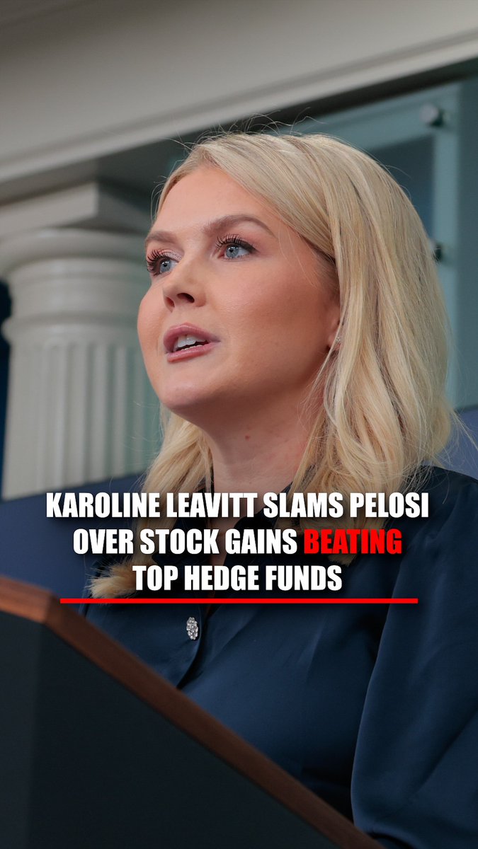"[President Trump] doesn't want to see people like Nancy Pelosi enriching themselves off of public service and ripping off their constituents in the process." Karoline Leavitt says President Trump supports the idea of banning stock trading for members of Congress after reports showed Nancy Pelosi's stock portfolio outperformed every large hedge fund in 2024.