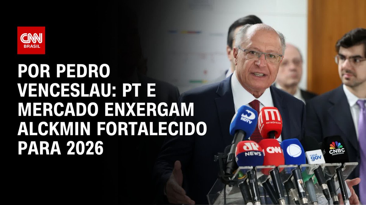 Por Pedro Venceslau → Mercado e PT veem Alckmin fortalecido para 2026; assista #CNNARENA