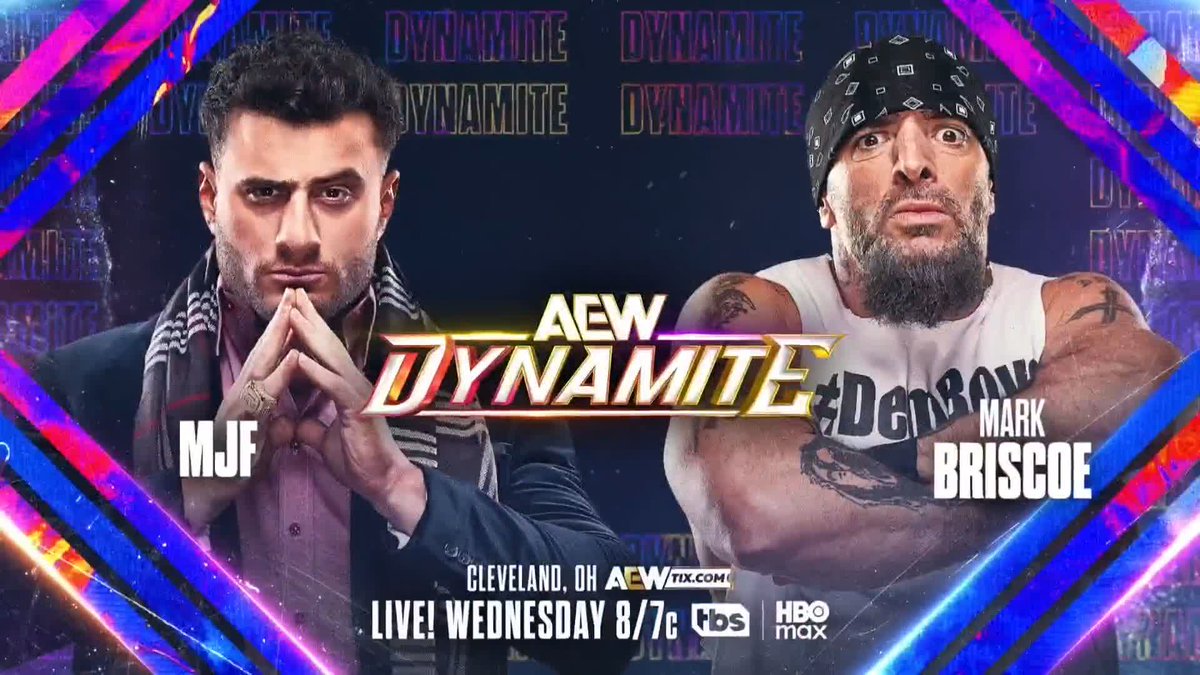 .Mark Briscoe will finally get his hands on Maxwell Jacob Friedman™️ NEXT WEEK on Wednesday night #AEWDynamite LIVE! Watch #AEWCollision LIVE on TNT &amp; HBO Max