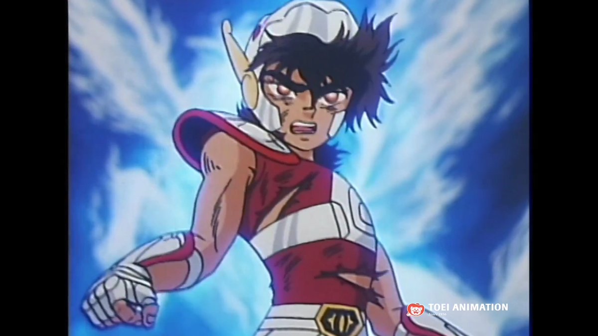 A pesar de perder sus sentidos, Seiya se pone de pie para seguir peleando con Saga de Géminis. 😱 ¿Qué te parece este momento del Caballero de Pegaso? 🐎🪽 #LosCaballerosdelZodiaco ♌ #SaintSeiya