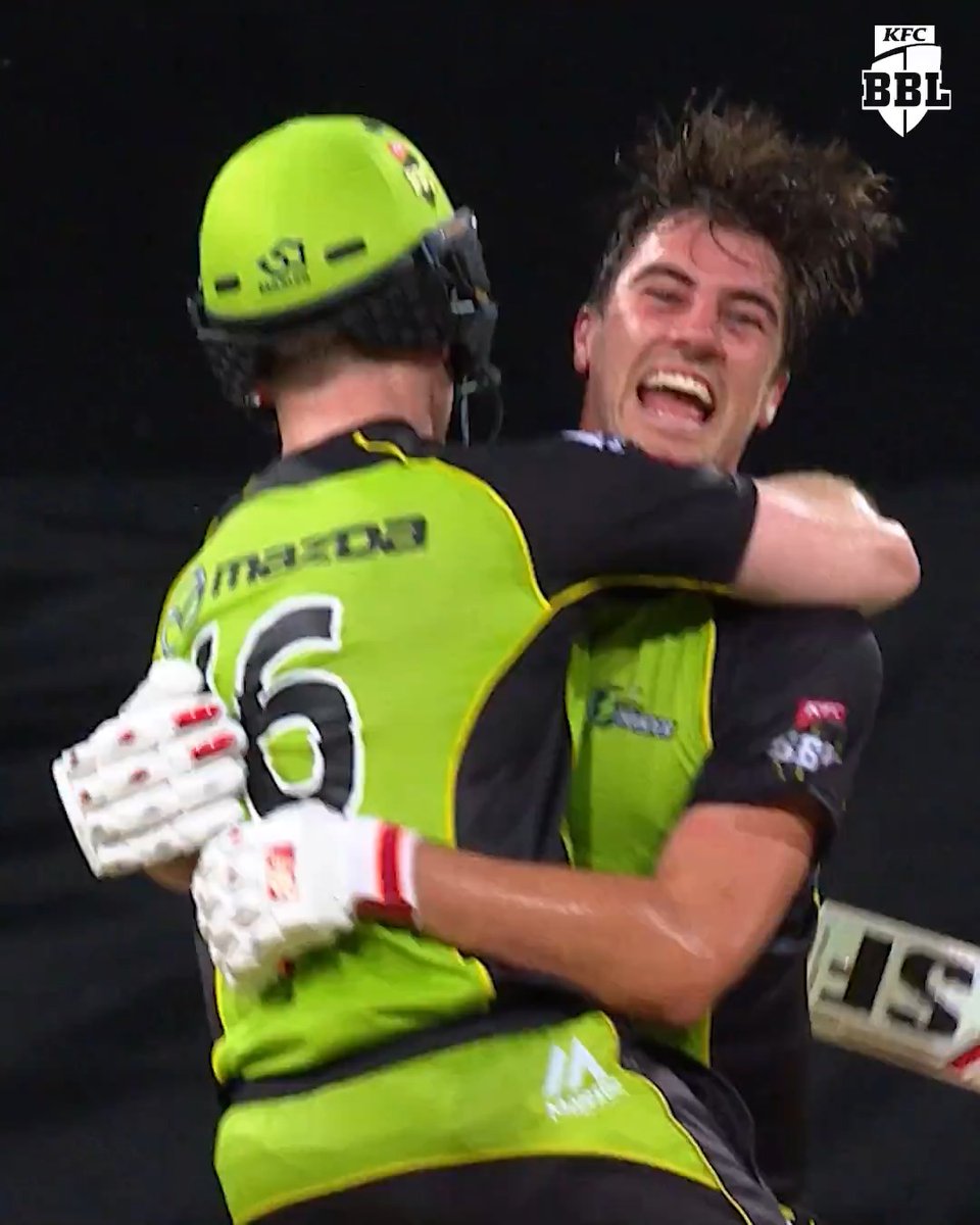 One of the all-time great T20 matches 🤯 Relive the last over a BBL epic starring Eoin Morgan and Pat Cummins!