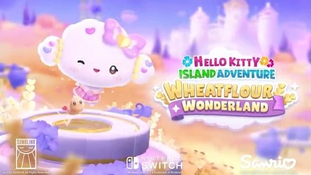 Hello Kitty Island Adventure's Wheatflour Wonderland DLC brings players to a whimsical world of waving grain, bright stained-glass castles, mysterious ruins, and more than a little magic. #NintendoDirect