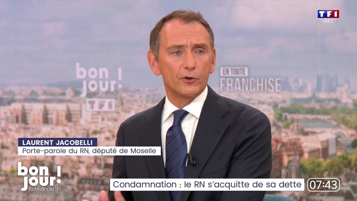 Présidentielle : Marine Le Pen "doit être notre candidate en 2027", Laurent Jacobelli dans #BonjourLaMatinaleTF1