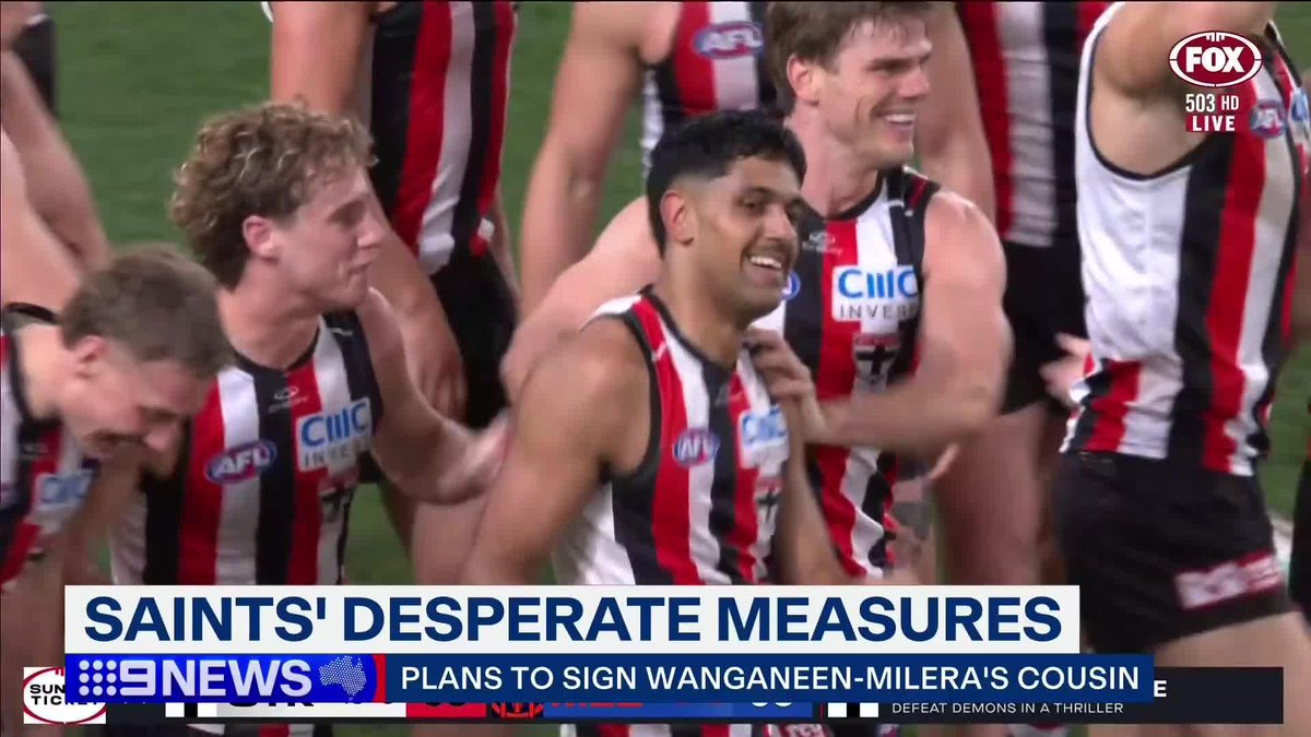 #EXCLUSIVE: St Kilda are undertaking extraordinary measures in their desperate bid to keep star midfielder Nasiah Wanganeen-Milera. Tom Morris #9News