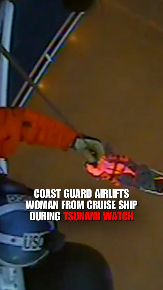 WATCH: US Coast Guard airlifts woman with medical emergency from Carnival Legend cruise ship off Washington’s coast during tsunami watch