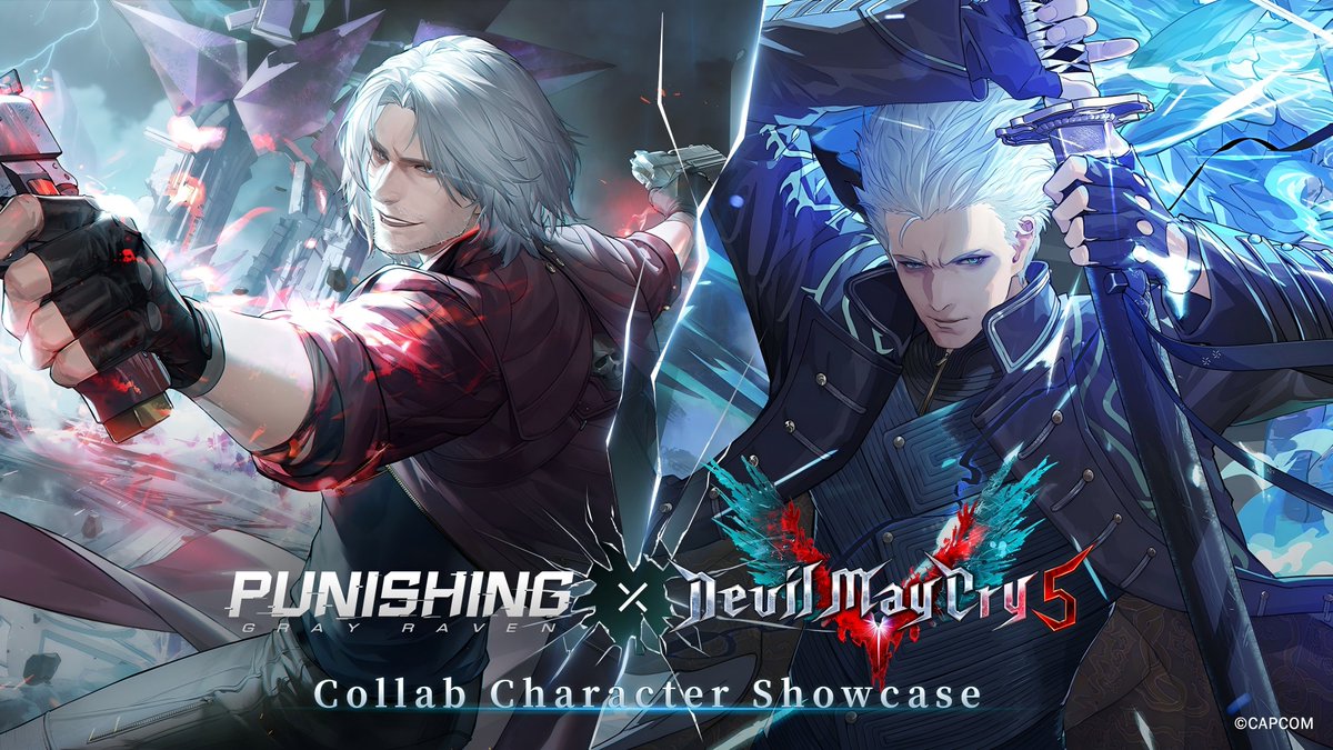 [Collab Character Showcase | Punishing: Gray Raven x Devil May Cry 5] Dante, the devil hunter who fights to protect humanity, sets the battlefield ablaze with his gun and Devil Sword. Vergil, the swordsman who longs for power, delivers fatal strikes with his Yamato. #PGR #DMC5