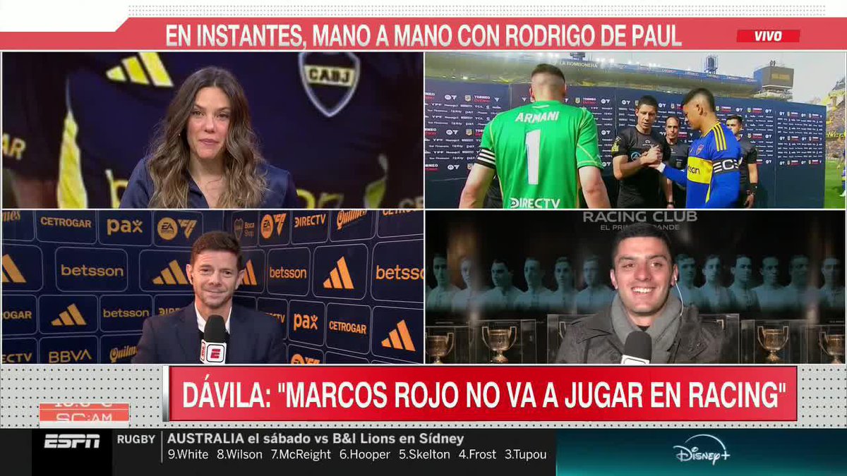 "GUSTAVO COSTAS Y LA DIRIGENCIA NO LLAMARON A MARCOS ROJO" ✍️ Tomas Davila en #SportsCenterAM 📺 #DisneyPlus Plan Premium