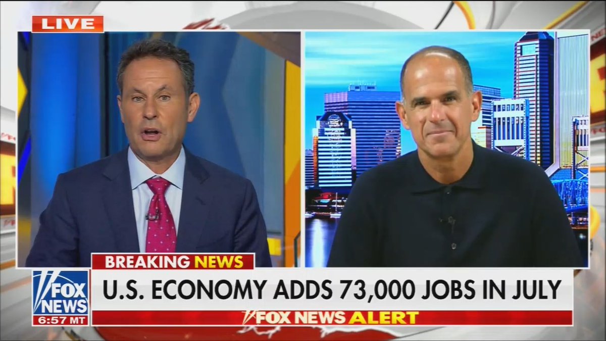 Fox Host: Your take on the jobs numbers? Guest: I think I'm a little concerned, if you look at revisions in the last jobs report, that number came crashing down, so is 73,000 really 7,000?