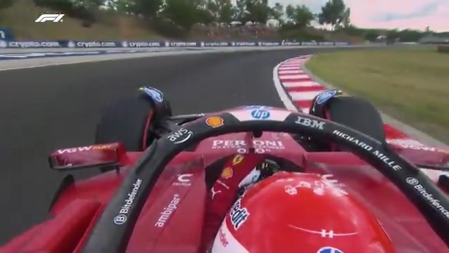 The corners come in a hurry at the Hungaroring 😮 #F1 #HungarianGP Charles Leclerc