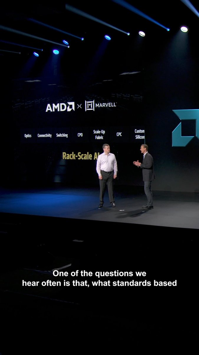AMD & Marvell Technology are working hand in hand to address the biggest challenges in AI cluster design! Nick Kucharewski unveils how UA Link is central to building clusters with hundreds of connected accelerators, ensuring the performance and interoperability required for the most demanding AI workloads. #AdvancingAI