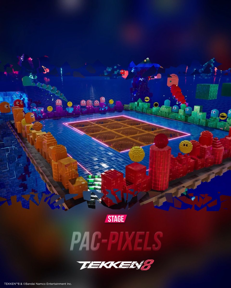 Waka waka your way into victory 🟡 Have you battled in the new PAC-PIXELS stage yet? #TEKKEN8