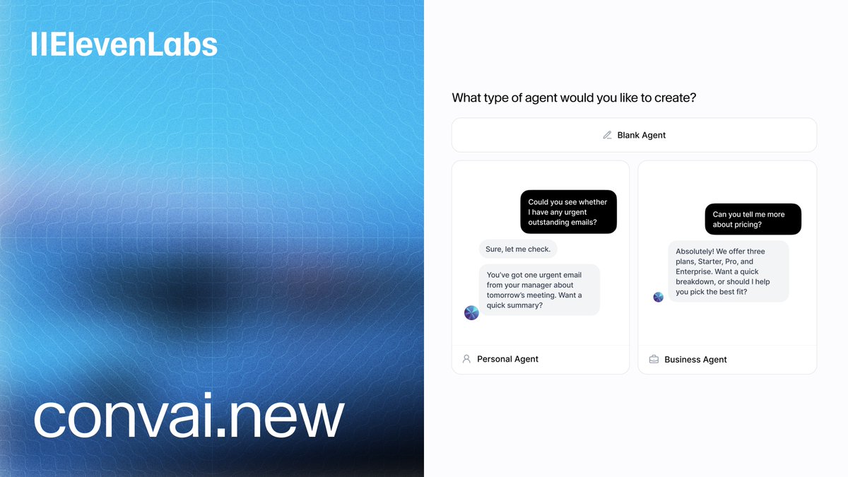 Conversational AI makes building voice agents easier than ever before. Make a Conversational Agent for your business in seconds, with