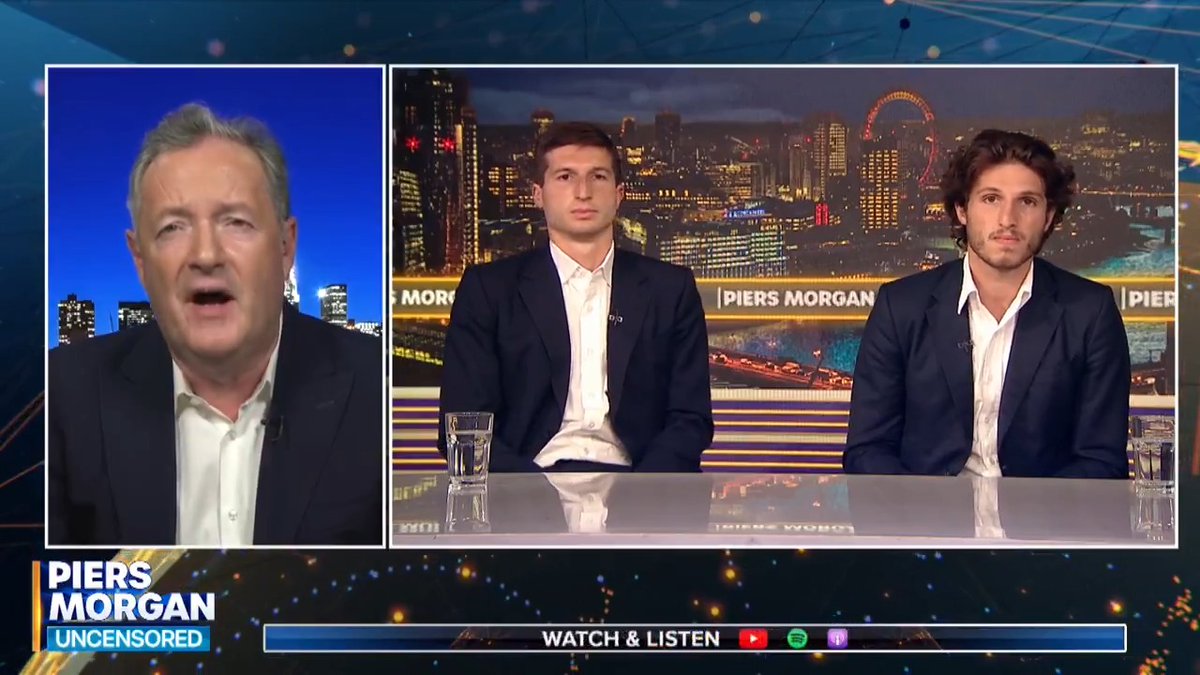 Imran Khan's sons tell Piers Morgan he's being kept in a small cell for 22 hours a day with dirty water and "awful conditions". "There have been 10 people that have died in that prison of Hepatitis C." 📺 Piers Morgan | Kasim Khan | Imran Khan