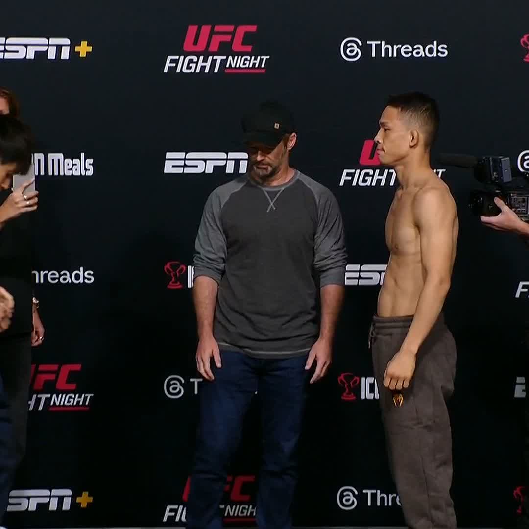 No words needed 🤐 @TatsuroTaira &amp; HyunSung Park go at it tomorrow night in the main event! [ #UFCVegas108 | 9pmET LIVE on ESPN &amp; ESPN+ ]