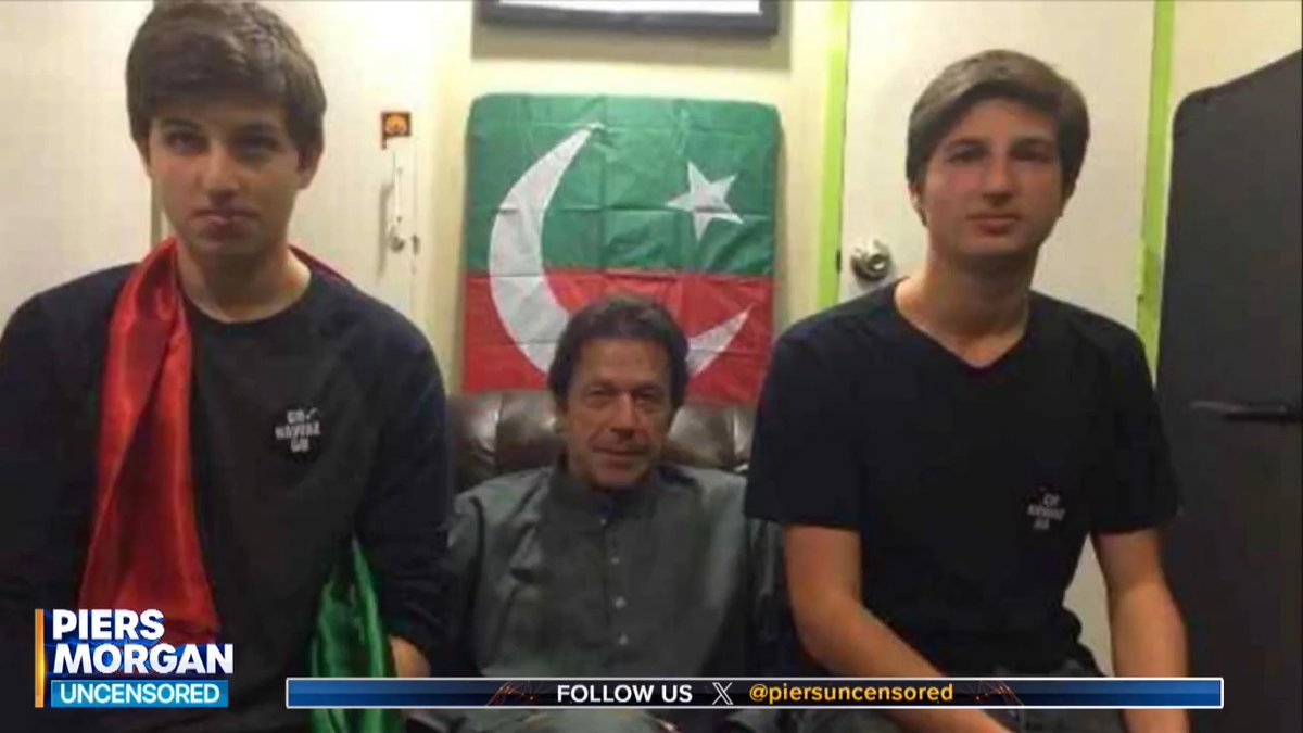 Imran Khan's sons say they are willing to risk being arrested to go to Pakistan to try and free their father. Watch the full interview 👇 📺 Piers Morgan | Kasim Khan | Imran Khan
