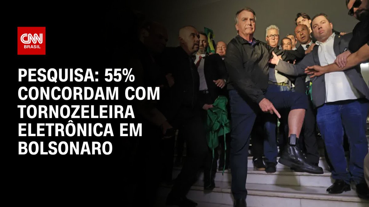 55% concordam com tornozeleira eletrônica em Bolsonaro; assista #CNNBrasil