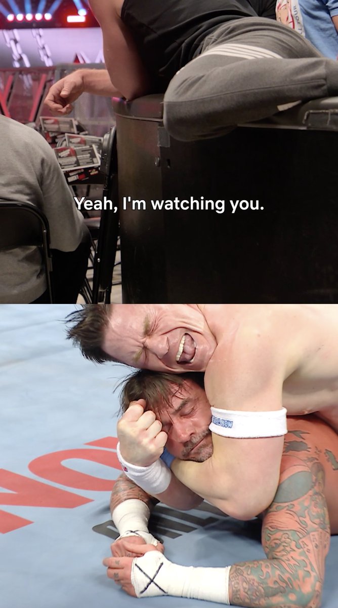 CM Punk had an idea for the finish at Elimination Chamber with himself, John Cena, Seth Rollins. His vision came to life. ABSOLUTE CINEMA 👏 📺 WWE: Unreal