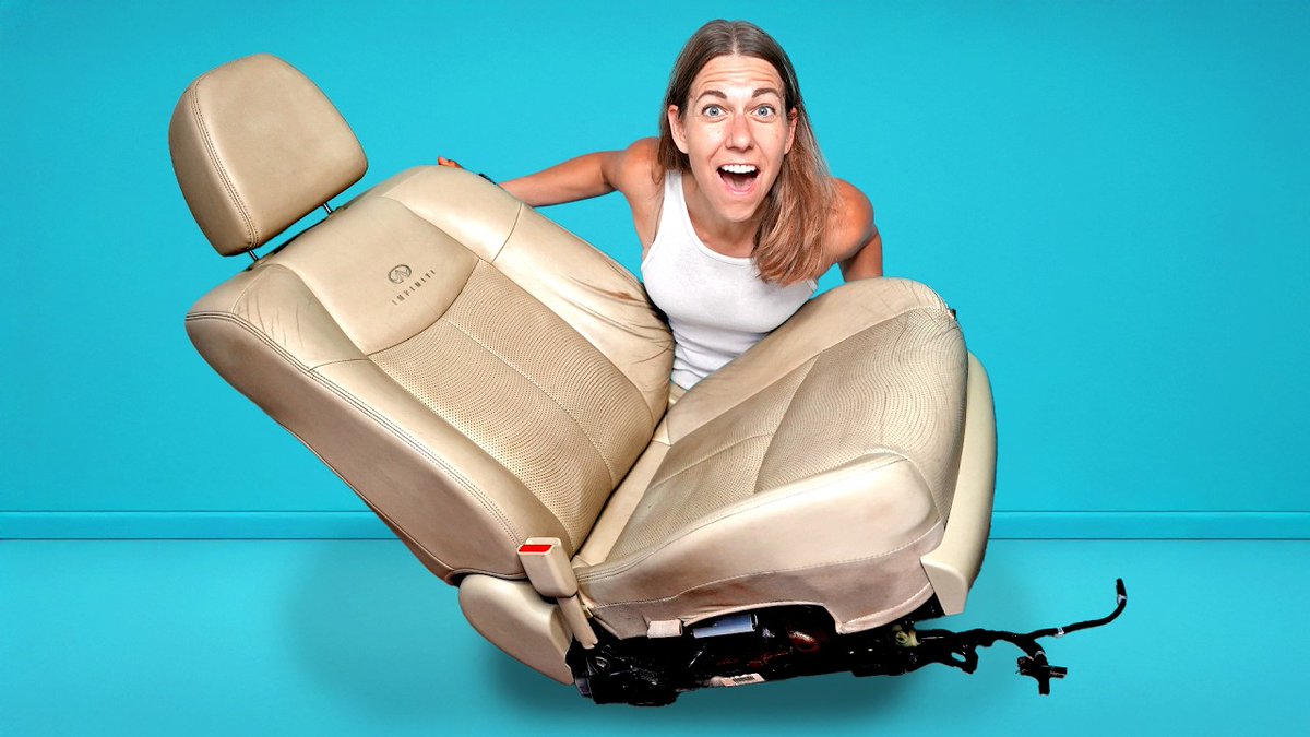 Look what I did to this RIPPED OUT CAR SEAT…