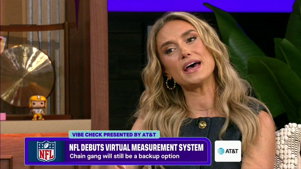 "But the fact that it's gonna shave off time about 40 seconds, we want to keep the game going, we need to keep audiences engaged. Molly McGrath shares her thoughts on the NFL's new virtual measurement system 🏈📏 ⭐ Stream Vibe Check exclusively on Disney+