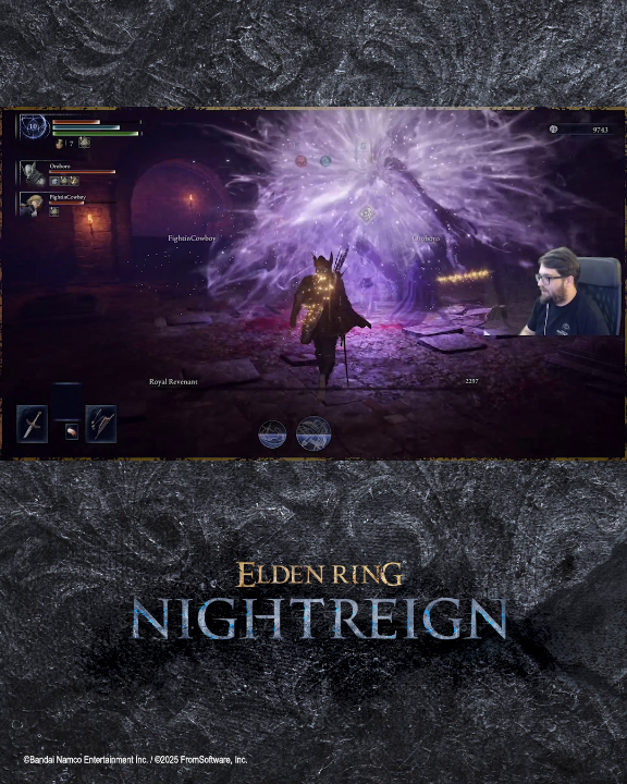 A stroll through Limveld never looked this effortless✨ Thank you to our fellow Nightfarers Oroboro and @FightinCowboy for joining livestream during this our victorious run of #ELDENRING #NIGHTREIGN.