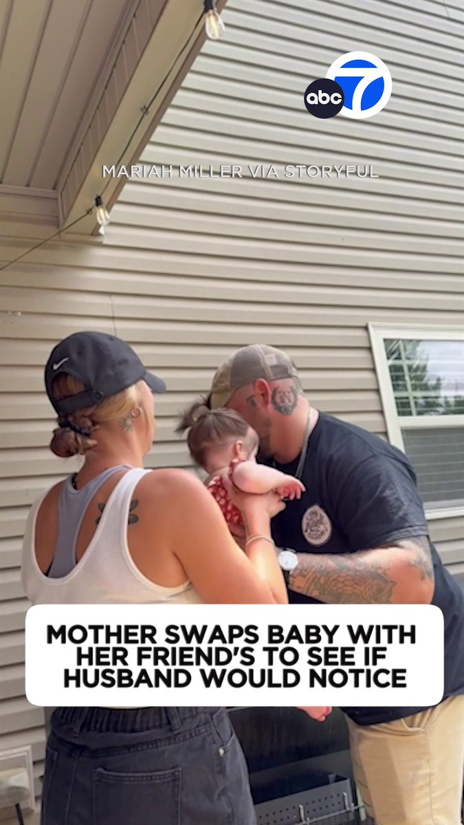 A woman in Tennessee pranked her husband by swapping their baby with their friend’s to see if he would notice. 😅