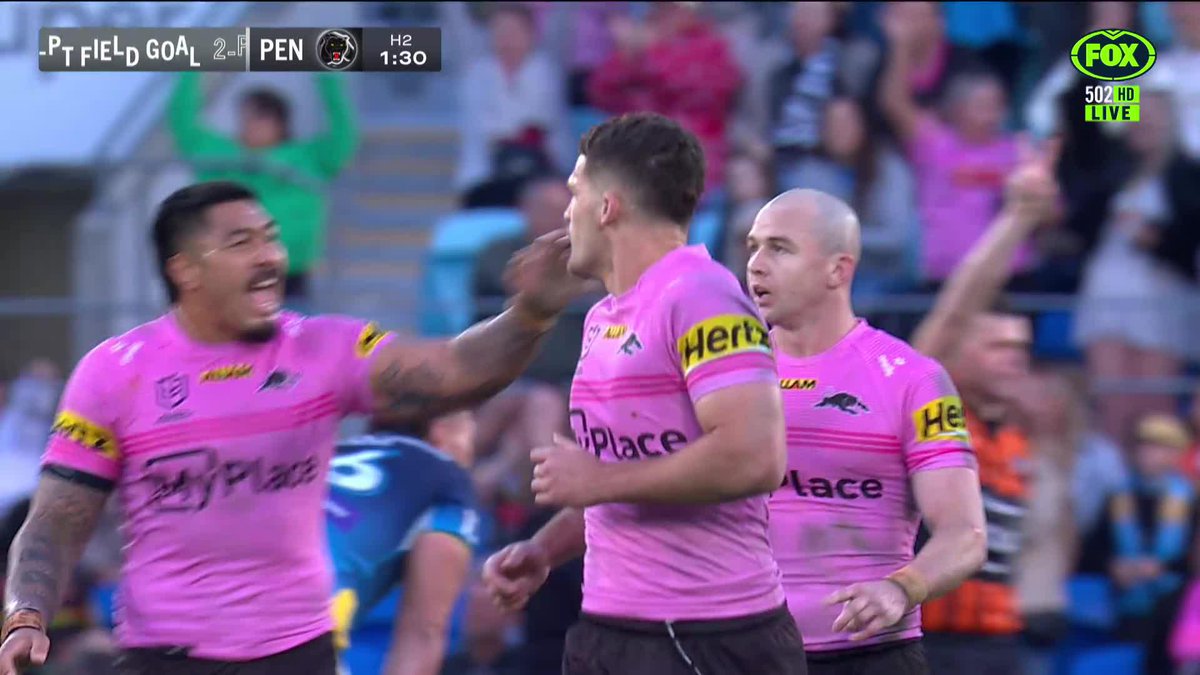 "That's not human!" 😱 Nathan Cleary ties it up! 📺 Watch #NRLTitansPanthers on ch.502 or stream on Kayo: ✍️ BLOG 🔢 MATCH CENTRE