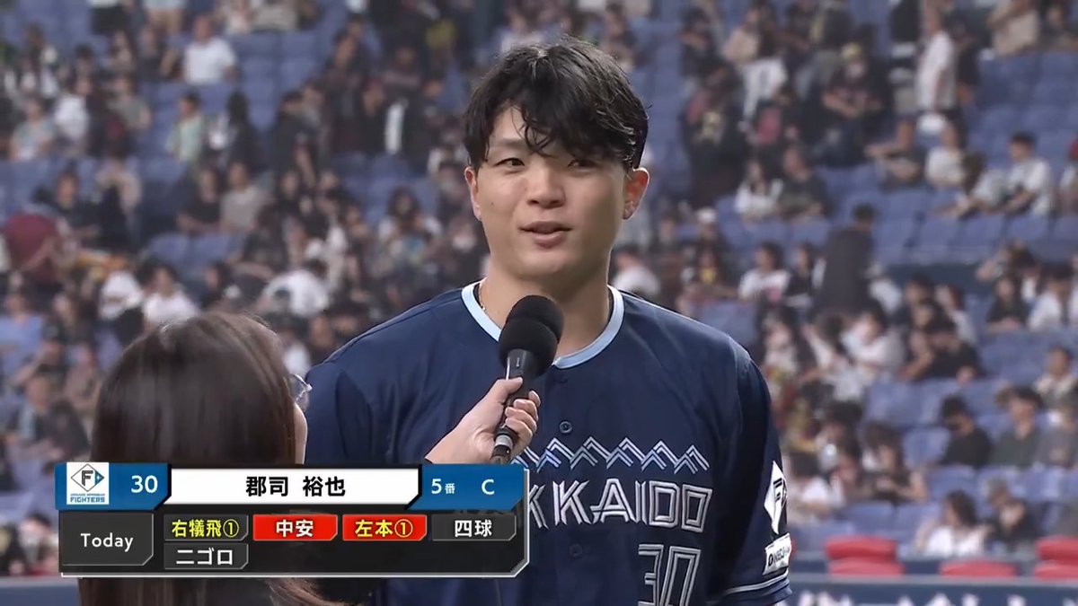 / 8/2 ヒーローインタビュー⚾️ \ 北海道日本ハム 郡司裕也 選手✨