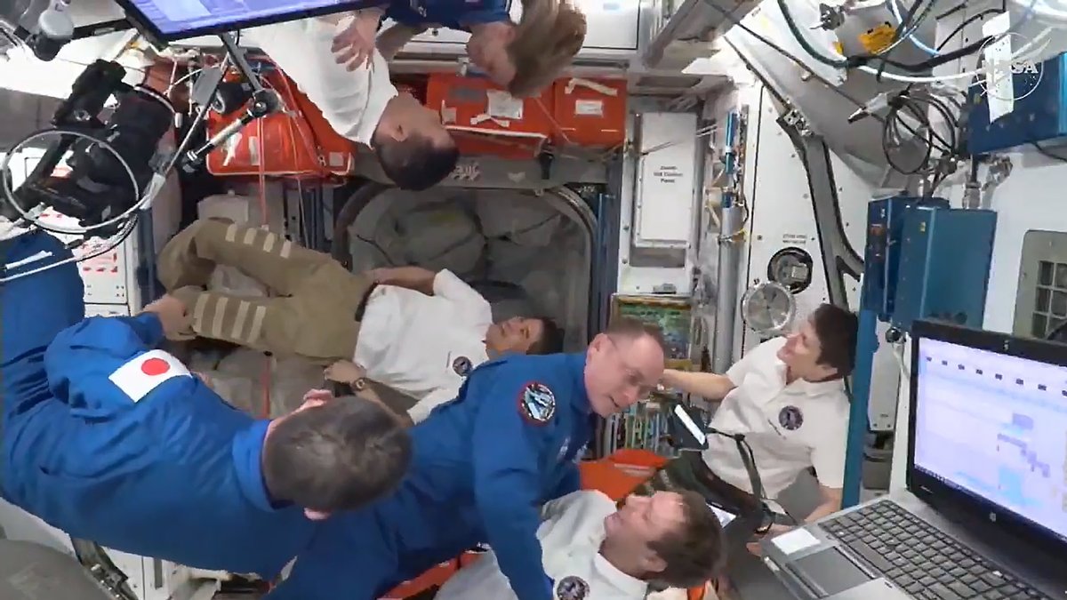 The hatches opened between the SpaceX Dragon and the space station at 3:46am ET today and the #Crew11 quartet joined the Exp 73 crew.