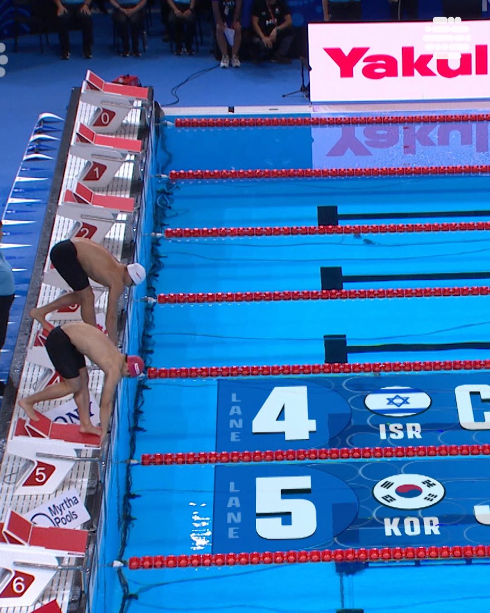 🇰🇷 Ji Yuchan with an amazing swim to win the swim-off for the last spot in the Men’s 50m Freestyle Final 😱 #AQUASingapore25 #Swimming