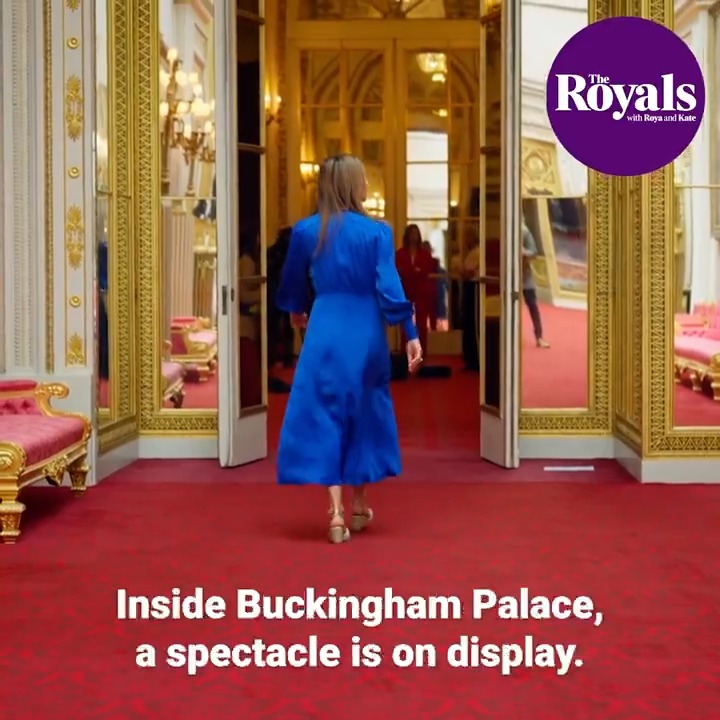 “Inside Buckingham Palace, a spectacle is on display.” Roya Nikkhah visits a new exhibit at Buckingham Palace, showcasing the best art working depicting The King’s tours over nearly four decades. Listen to The Royals: