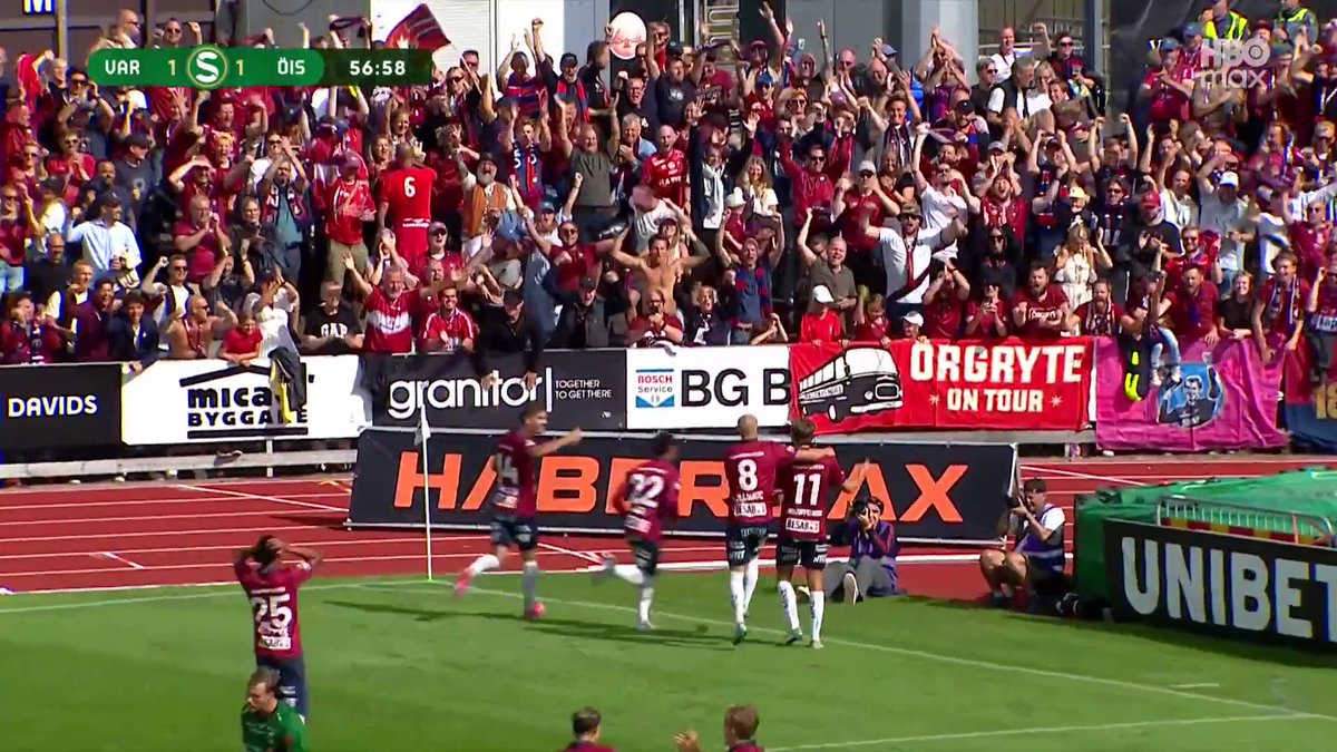 Örgryte har vänt på matchen, 2-1! Noah Christoffersson med sitt 13:e mål för säsongen och hans åttonde raka på bortaplan 🔴🔵 📲 Se matchen på HBO Max