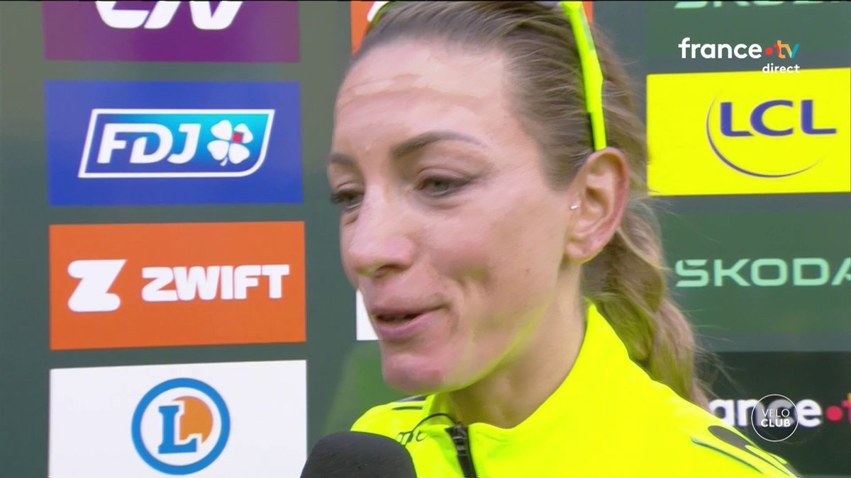#TDFF2025 | 🗣️ "Merci à toute la France qui me suit depuis une semaine, je suis contente de gagner pour vous". 🇫🇷 Pauline Ferrand-Prévot dédie cette victoire au public français !