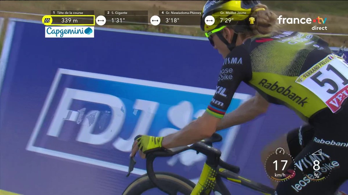 🇫🇷🚴‍♀️ ALERTE INFO | La Française Pauline Ferrand-Prévot, IMPÉRIALE, s’impose dans l'étape du jour et prend le maillot jaune à une journée de la fin du Tour de France Femmes. 👏