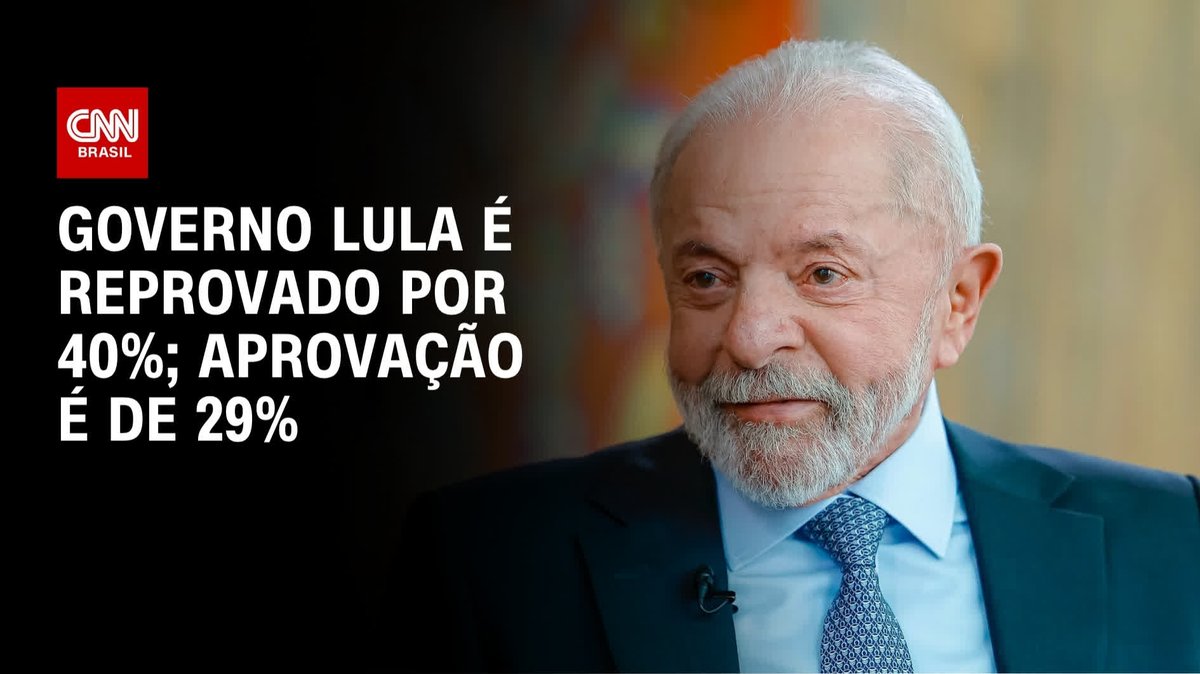 Governo Lula é reprovado por 40%; aprovação é de 29%; assista #AgoraCNN