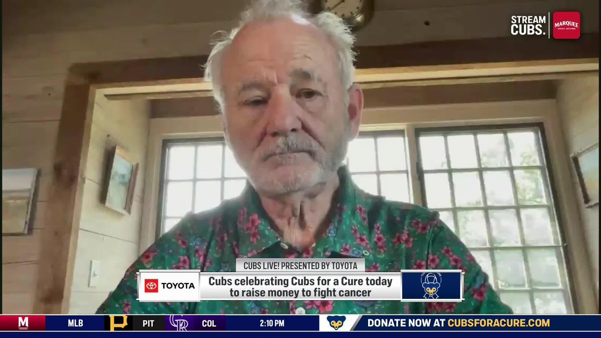 Bill Murray shares memories of his relationship with Ryne Sandberg and meeting him for the first time 💙
