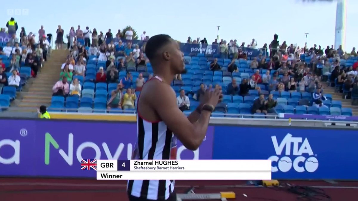 "Can you beat me? No you can't." Zharnel Hughes wins men's 100m 🥇