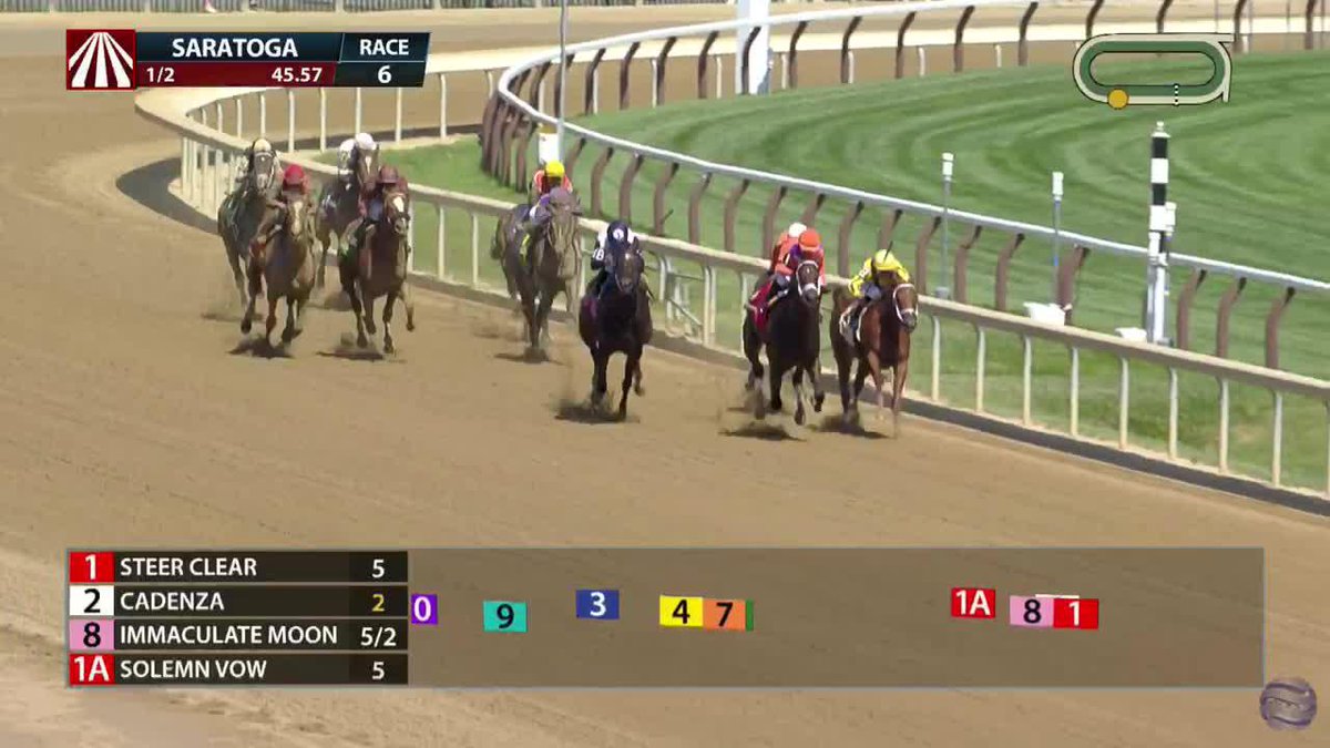 Ornellaia closes strong under Flavien Prat to score on debut in R6 at Saratoga! 🤩 Chad Brown trains the 2YO filly by Girvin.